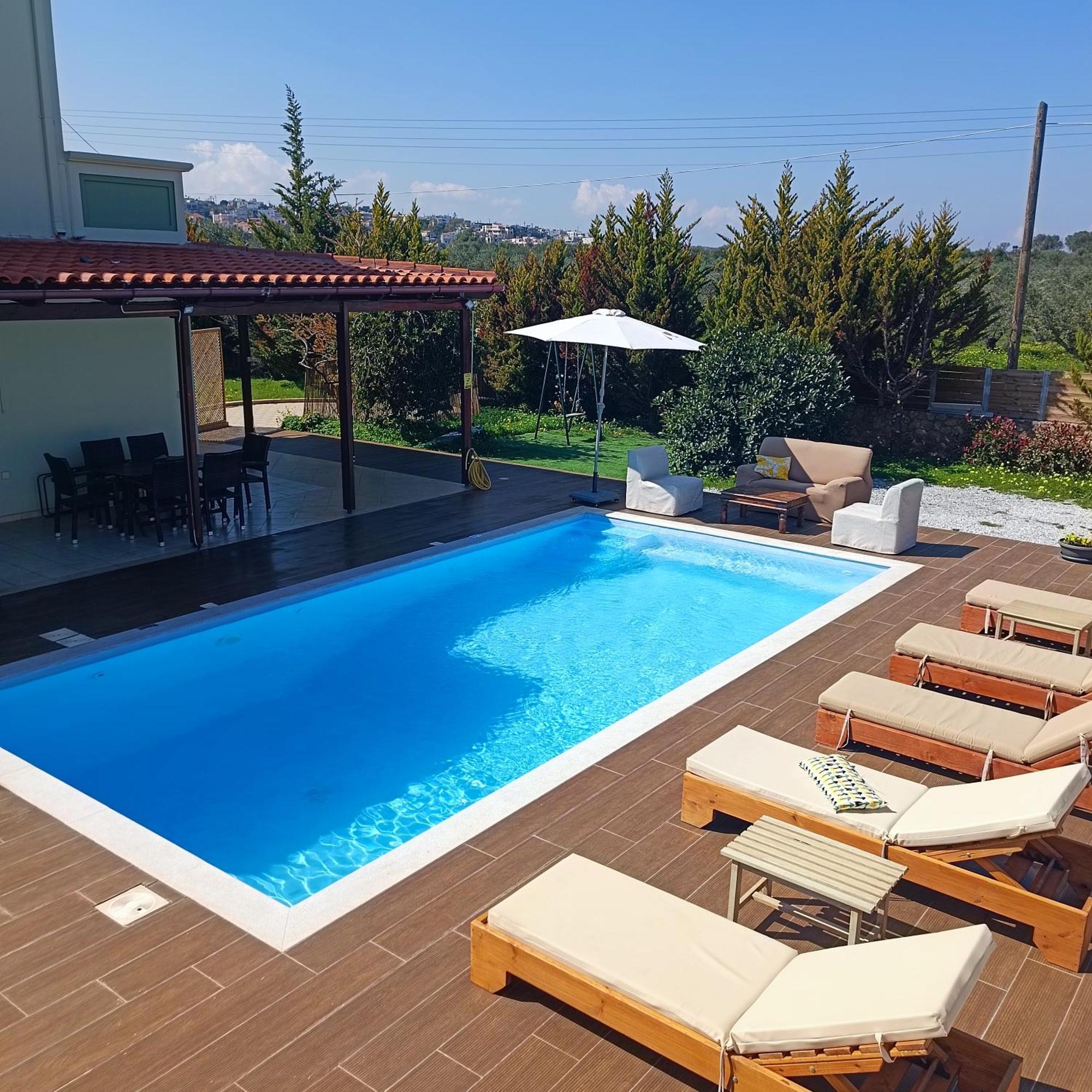 Drosoula Villa 3Bdr Private Swimming Pool Chorafakia Exterior photo